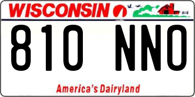 WI license plate 810NNO