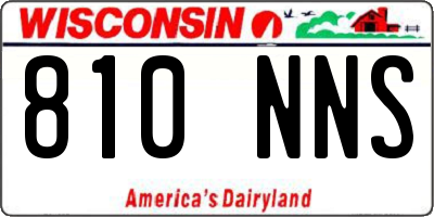 WI license plate 810NNS