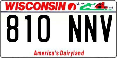 WI license plate 810NNV