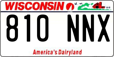 WI license plate 810NNX