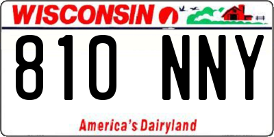 WI license plate 810NNY