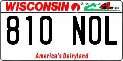 WI license plate 810NOL