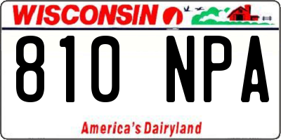 WI license plate 810NPA