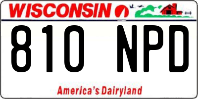 WI license plate 810NPD
