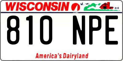 WI license plate 810NPE