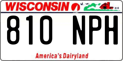 WI license plate 810NPH
