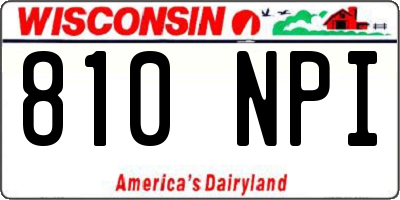 WI license plate 810NPI