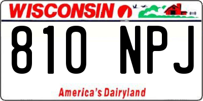 WI license plate 810NPJ