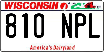 WI license plate 810NPL