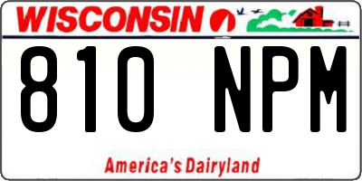 WI license plate 810NPM