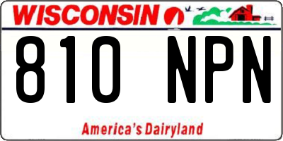WI license plate 810NPN