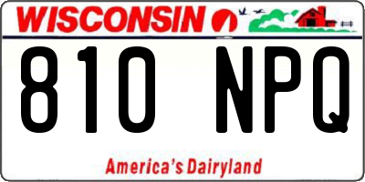 WI license plate 810NPQ