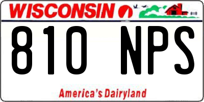 WI license plate 810NPS