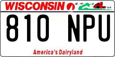 WI license plate 810NPU