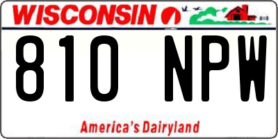 WI license plate 810NPW