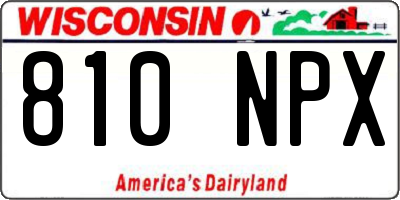 WI license plate 810NPX
