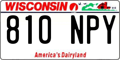WI license plate 810NPY