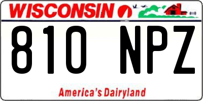 WI license plate 810NPZ