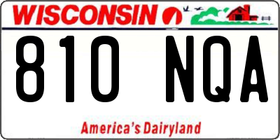 WI license plate 810NQA