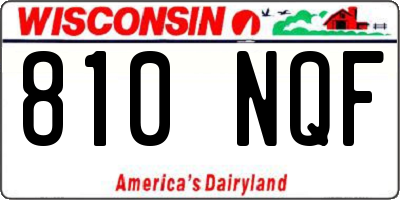 WI license plate 810NQF