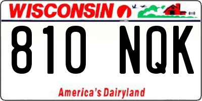 WI license plate 810NQK