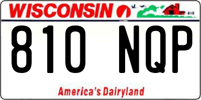 WI license plate 810NQP