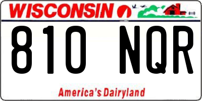 WI license plate 810NQR