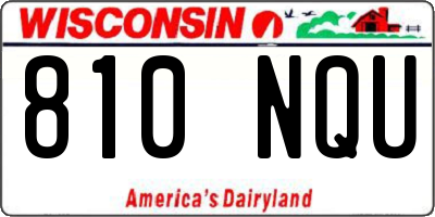 WI license plate 810NQU