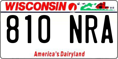 WI license plate 810NRA