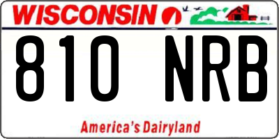 WI license plate 810NRB