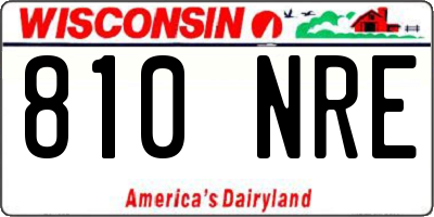 WI license plate 810NRE