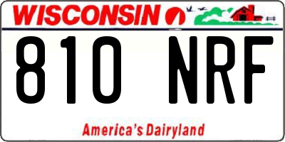 WI license plate 810NRF