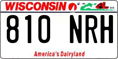 WI license plate 810NRH