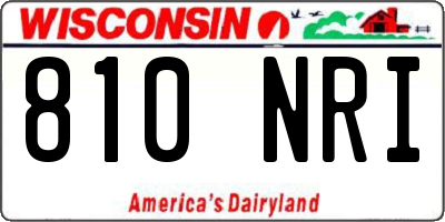 WI license plate 810NRI