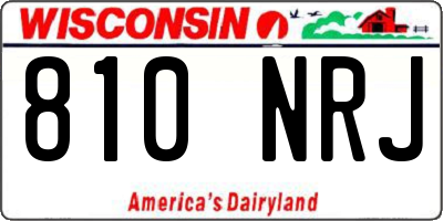 WI license plate 810NRJ