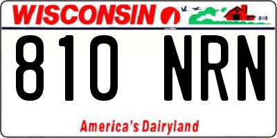WI license plate 810NRN