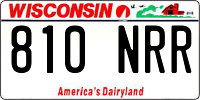 WI license plate 810NRR