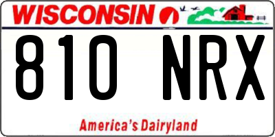 WI license plate 810NRX