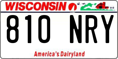 WI license plate 810NRY