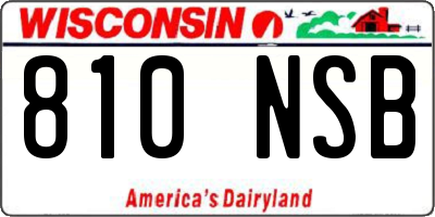 WI license plate 810NSB