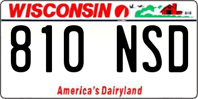 WI license plate 810NSD