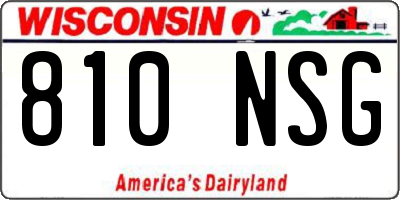 WI license plate 810NSG