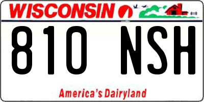 WI license plate 810NSH