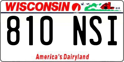 WI license plate 810NSI