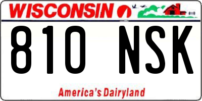 WI license plate 810NSK