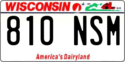 WI license plate 810NSM