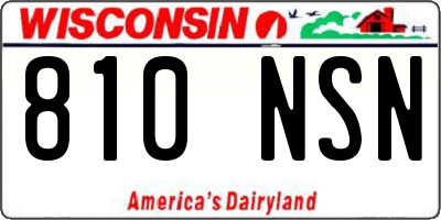 WI license plate 810NSN