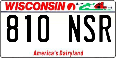 WI license plate 810NSR