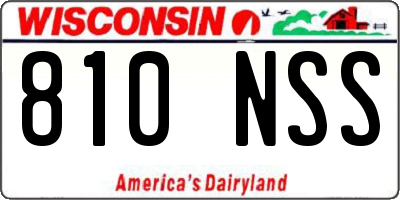 WI license plate 810NSS