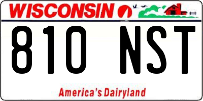 WI license plate 810NST